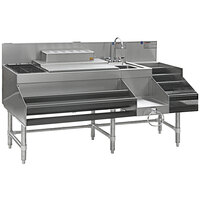 Eagle Group CCS-60-1 Spec-Bar 60" Stainless Steel Combination Cocktail Station with 12" Liquor Display