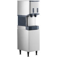 Scotsman HID312AB-1 Meridian 16 1/4" Air Cooled Nugget Ice Machine with 12 lb. Bin, Push Button Ice and Water Dispensing, and Enclosed Stand - 115V, 260 lb.
