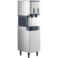 Scotsman HID312AB-1 Meridian 16 1/4 inch Air Cooled Nugget Ice Machine with 12 lb. Bin, Push Button Ice and Water Dispensing, and Enclosed Stand - 115V, 260 lb.