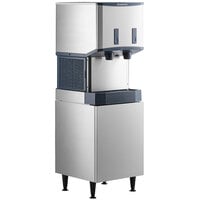 Scotsman HID525AB-1 Meridian 21 1/4 inch Air Cooled Nugget Ice Machine with 25 lb. Bin, Push Button Ice and Water Dispensing and Enclosed Stand - 115V, 500 lb.