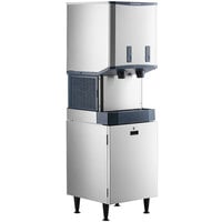 Scotsman HID540AB-1 Meridian 21 1/4" Air Cooled Nugget Ice Machine with 40 lb. Bin, Push Button Ice and Water Dispensing, and Cabinet Stand - 115V, 500 lb.