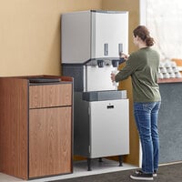Scotsman HID540AB-1 Meridian 21 1/4 inch Air Cooled Nugget Ice Machine with 40 lb. Bin, Push Button Ice and Water Dispensing, and Cabinet Stand - 115V, 500 lb.