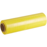 Lavex Industrial 18 inch x 1500' 80 Gauge Yellow Tint Stretch Wrap / Hand Film - 4/Case