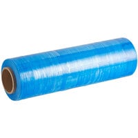 Lavex Industrial 18 inch x 1500' 80 Gauge Blue Tint Stretch Wrap / Hand Film - 4/Case