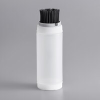 Tablecraft 32 oz. INVERTAtop Dualway First In First Out FIFO Squeeze Bottle with Black Silicone Basting Brush Cap