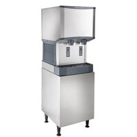 Scotsman HID525A-1 Meridian Countertop Air Cooled Ice Machine and Water Dispenser with Cabinet Stand - 500 lb. Production; 25 lb. Bin Storage