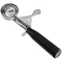 Restaurantware RWT0216 Met Lux #6 Disher Portion Scoop White Handle 4.66 oz 1 Count Box Measuring Cups, Stainless Steel