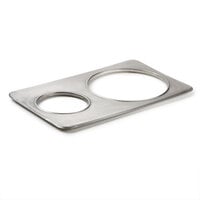 Choice 2 Hole Steam Table Adapter Plate - 6 3/8 inch and 10 3/8 inch