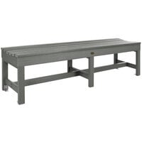 Sequoia by Highwood USA CM-BENSQ61-CGE Weldon 71 inch x 15 7/8 inch Coastal Teak Faux Wood Outdoor Backless Bench