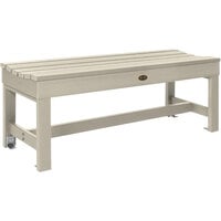 Sequoia by Highwood USA CM-BENSQ41-WAE Weldon 45 7/8 inch x 15 7/8 inch Whitewash Faux Wood Outdoor Backless Bench