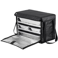 American Metalcraft BLDB2216 Deluxe Black Polyester Insulated Delivery Bag / Pan Carrier, 23 inch x 13 inch x 16 inch