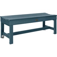 Sequoia by Highwood USA CM-BENSQ41-NBE Weldon 45 7/8 inch x 15 7/8 inch Nantucket Blue Faux Wood Outdoor Backless Bench