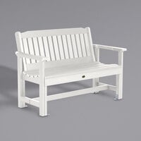 Sequoia Professional by Highwood USA CM-BENSQ42-WHE Exeter 51 1/2 inch x 27 1/2 inch White Faux Wood Outdoor Garden Bench