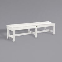 Sequoia Professional by Highwood USA CM-BENSQ61-WHE Weldon 71 inch x 15 7/8 inch White Faux Wood Outdoor Backless Bench