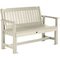 Sequoia by Highwood USA CM-BENSQ42-WAE Exeter 51 1/2 inch x 27 1/2 inch Whitewash Faux Wood Outdoor Garden Bench