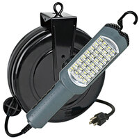 Lind Equipment LE2430L50 Work Light Reel with 50W LED Light and 10A Outlet - 30' 16/3 SJTW Cable