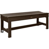 Sequoia by Highwood USA CM-BENSQ41-ACE Weldon 45 7/8 inch x 15 7/8 inch Weathered Acorn Faux Wood Outdoor Backless Bench