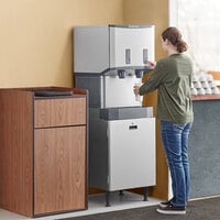 Scotsman HID525AB-1 Meridian 21 1/4 inch Air Cooled Nugget Ice Machine with 25 lb. Bin, Push Button Ice and Water Dispensing, and Cabinet Stand - 115V, 500 lb.
