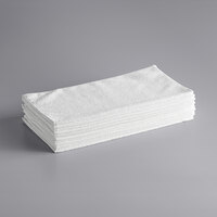 Lavex Janitorial 16 inch x 16 inch White Microfiber General Purpose Cloth - 12/Pack