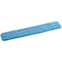 Lavex Janitorial 24 inch Blue Microfiber Hook & Loop Flat Mop Pad