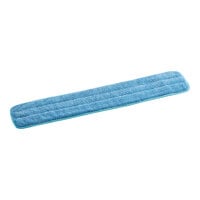 Lavex 24" Blue Microfiber Hook & Loop Wet / Dry Mop Pad