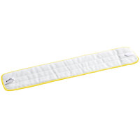 Lavex Janitorial 24 inch Yellow Microfiber Hook & Loop Flat Mop Pad