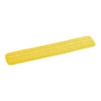 Lavex 24" Yellow Microfiber Hook & Loop Wet / Dry Mop Pad