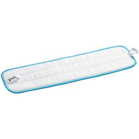 Lavex Janitorial 18 inch Blue Microfiber Hook & Loop Flat Mop Pad