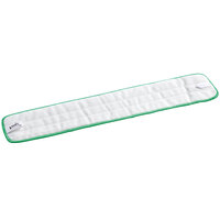 Lavex Janitorial 24 inch Green Microfiber Hook & Loop Flat Mop Pad
