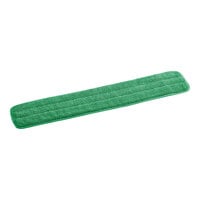Lavex 24" Green Microfiber Hook & Loop Wet / Dry Mop Pad