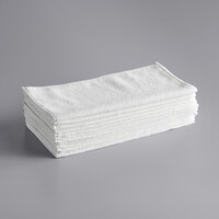 Lavex Janitorial 12 inch x 12 inch White Microfiber General Purpose Cloth - 12/Pack