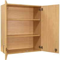 Tot Mate TM2317A.S2222 Maple 3-Level Laminate Wall Cabinet - 30 inch x 14 1/2 inch x 36 1/2 inch