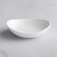 Tuxton BPB-105J 10.5 oz. Porcelain White Oval China Bowl - 12/Case