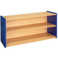 Tot Mate TM2302R.S3322 Royal Blue and Maple Laminate Toddler Storage Shelf - 46 inch x 15 inch x 23 1/2 inch; Unassembled
