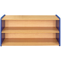 Tot Mate TM2302R.S3322 Royal Blue and Maple Laminate Toddler Storage Shelf - 46 inch x 15 inch x 23 1/2 inch; Unassembled