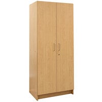 Tot Mate TM2264R.S2222 Maple Double-Door Tall Cabinet - 30 inch x 20 1/2 inch x 72 inch; Unassembled