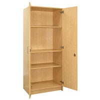 Tot Mate TM2264R.S2222 Maple Double-Door Tall Cabinet - 30 inch x 20 1/2 inch x 72 inch; Unassembled