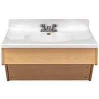 Tot Mate TM8360R.S2222 Maple Single Laminate Wall Vanity - 31 inch x 21 inch x 21 1/2 inch; Unassembled