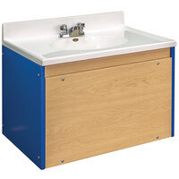 Tot Mate TM8350R.S3322 Royal Blue and Maple Single Laminate Floor Vanity - 31 inch x 21 inch x 21 1/2 inch; Unassembled