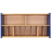 Tot Mate TM2336R.S3322 Royal Blue and Maple Laminate Diaper Wall Storage - 46 inch x 15 inch x 23 1/2 inch; Unassembled