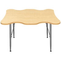 Tot Mate TM9418R.S22S0 My Place 40 inch x 30 inch Maple Rectangular Laminate Table - 14 inch - 23 inch Height; Unassembled
