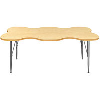 Tot Mate TM9429R.S22S0 My Place 60 inch x 30 inch Maple Rectangular Laminate Table - 21 inch - 30 inch Height; Unassembled