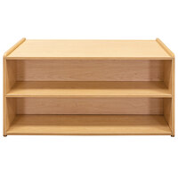 Tot Mate TM2224R.S2222 Maple Laminate Toddler Double Sided Storage Shelf - 46 inch x 23 1/2 inch x 23 1/2 inch; Unassembled