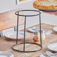 American Metalcraft RSR10 11 3/4 inch Black Round Rubberized Pizza Stand