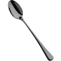 Bon Chef S4002B Como 7 7/8 inch 18/10 Stainless Steel Extra Heavy Weight Black Iced Tea Spoon - 12/Case