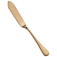 Bon Chef S4110RGM Como 6 3/4 inch 18/10 Stainless Steel Extra Heavy Weight Matte Rose Gold Butter Knife - 12/Case