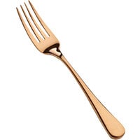 Bon Chef S4007RG Como 7 inch 18/10 Stainless Steel Extra Heavy Weight Rose Gold Salad / Dessert Fork - 12/Case
