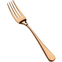 Bon Chef S4007RG Como 7" 18/10 Stainless Steel Extra Heavy Weight Rose Gold Salad / Dessert Fork - 12/Case