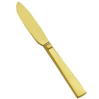 Bon Chef S3713GM Roman 6 7/8" 13/0 Stainless Steel Extra Heavy Weight Matte Gold Butter Knife   - 12/Case
