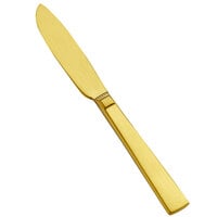 Bon Chef S3713GM Roman 6 7/8" 13/0 Stainless Steel Extra Heavy Weight Matte Gold Butter Knife   - 12/Case